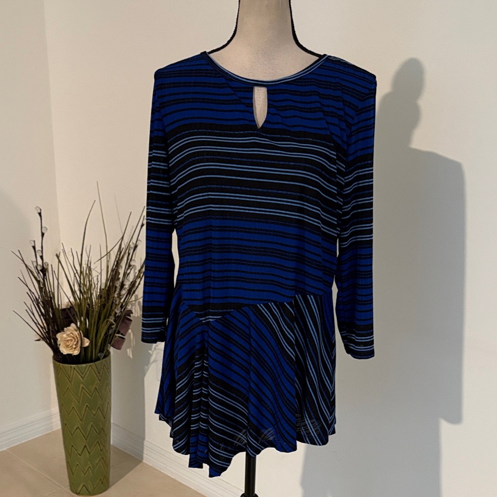 Dana buchman asymmetrical shirt large stretchy 1505